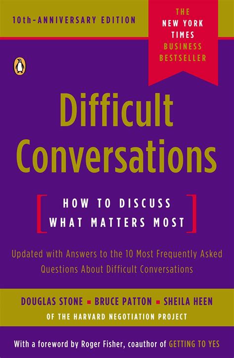 Difficult Conversations How To Discuss What Matters Most Pdf Kindle Editon
