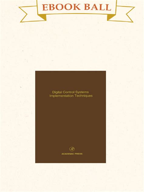 Digital Control Systems Edition, Vol. 1 Fundame Epub