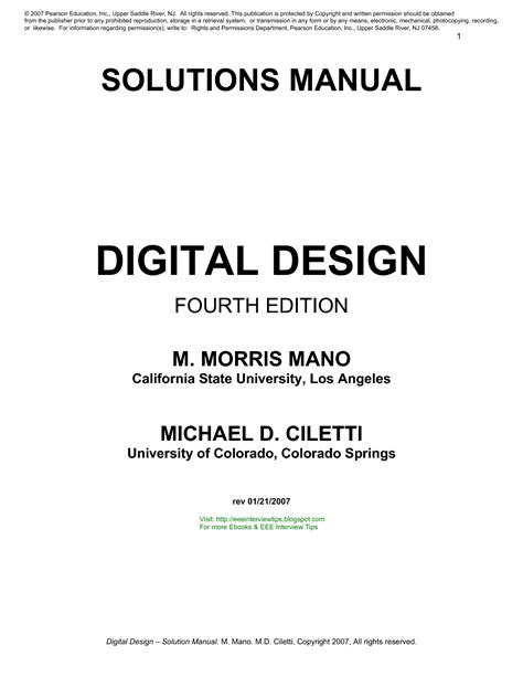 Digital Design By Morris Mano Solution Manual Reader