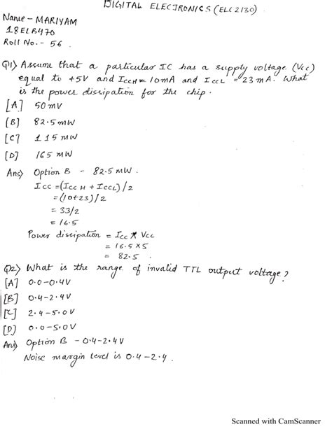 Digital Electronics Exam Questions And Answer Doc