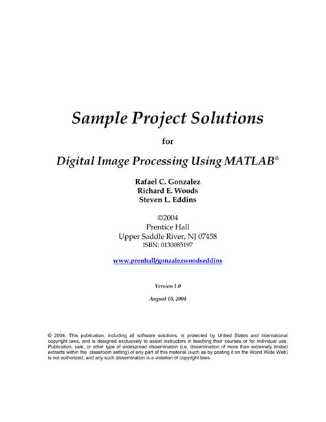 Digital Image Processing With Matlab Solutions Doc