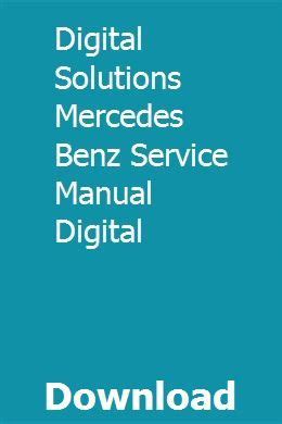 Digital Solutions Mercedes Benz Service Manual Epub