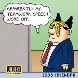 Dilbert Apparently My Teamwork Speech Wore Off 2006 Mini Wall Calend Reader