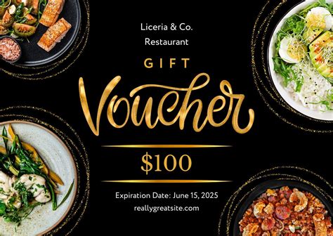 Dinner Gift Certificate Template
