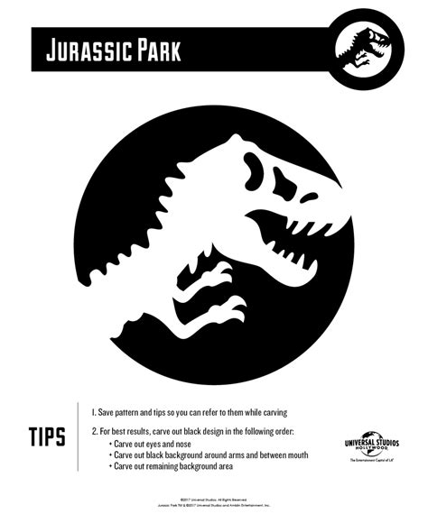 Dinosaur Pumpkin Stencil Printable