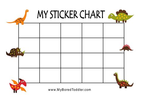 Dinosaur Sticker Chart