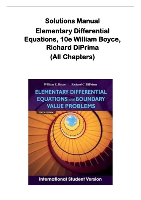 Diprima Differential Equations 10th Edition Solutions Reader