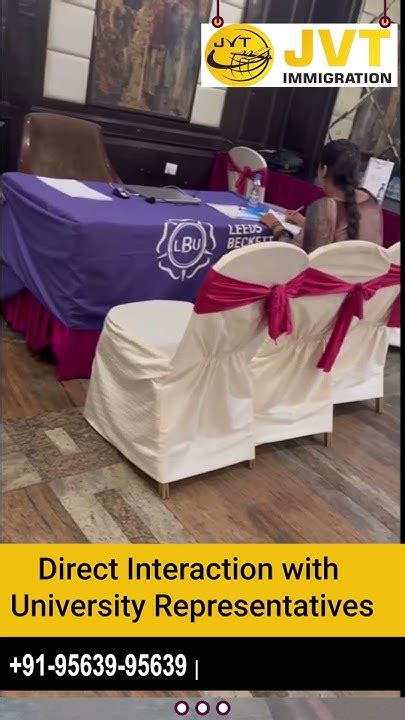 Direct interaction with university representatives: