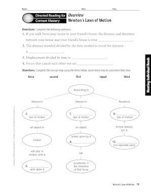 Directed For Content Mastery Answer Key Forces PDF