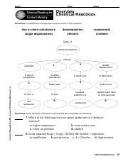 Directed Section Energy Chemical Reaction Answers Reader