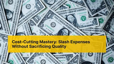 Dirt Cheap: Slashing Expenses Without Sacrificing Quality