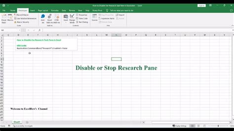 Disable Research in Excel: An 11-Step Guide to Silence Unwanted Data