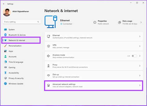 Disable the Ethernet adapter: