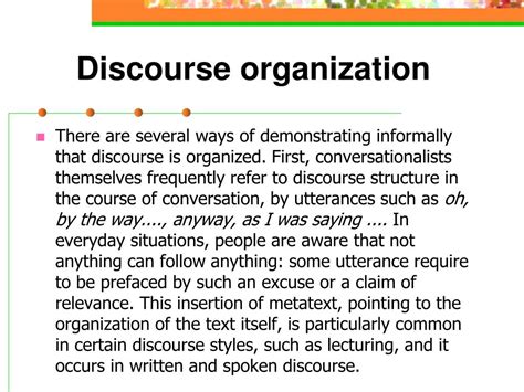 Discourse and Organization PDF