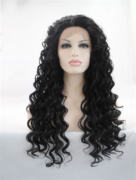 Discover the Allure of Without Bangs Black 25" Curly Long Lace Front Synthetic Wigs in 2025