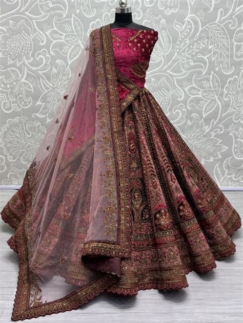 Discover the Enchanting Allure of Maroon Lehenga Cholis: Unveiling Grace and Sophistication