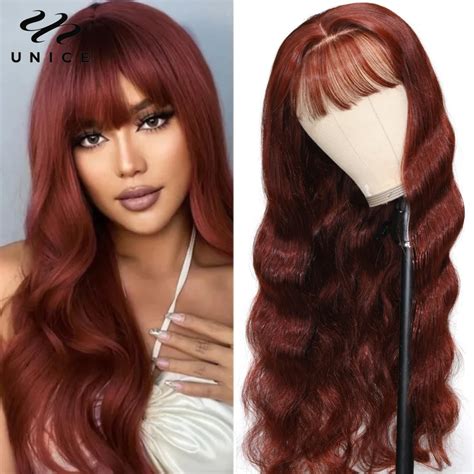 Discover the Enchanting Allure of Red Brown Wigs with Bangs
