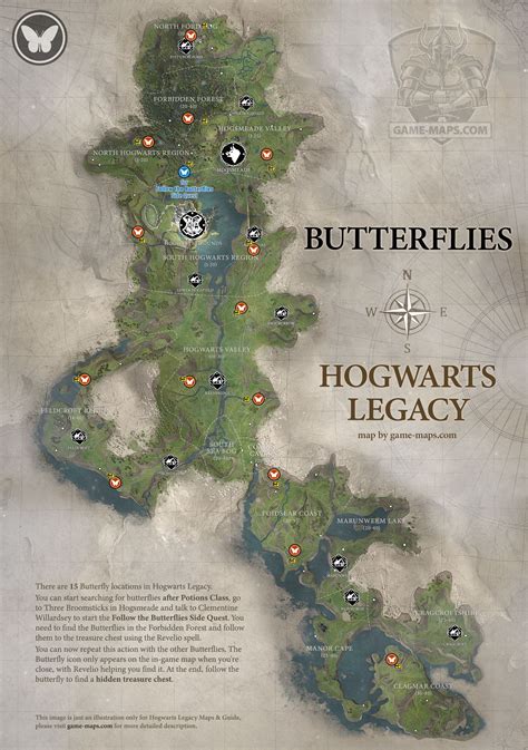 Discover the Enchanting Butterflies of Hogwarts Legacy: A Comprehensive Map