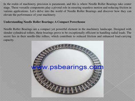 Discover the Power of Precision: Needle Rolling Bearings for Unmatched Performance