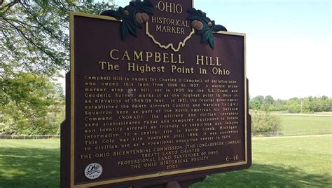 Discover the Tallest Point in Ohio: Unveiling Campbell Hill's Majestic 1,549 Feet