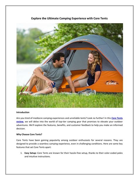 Discover the Ultimate Camping Experience with Dunham's Tents: A Comprehensive Guide