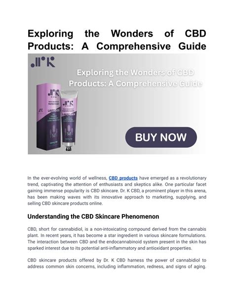 Discover the Wonder of CBD: A Comprehensive Guide