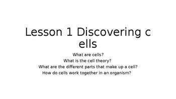 Discovering Cells Answer Key Lesson Quiz Reader