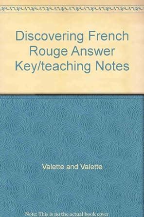 Discovering French Rouge Unite 4 Answer Key PDF