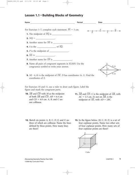 Discovering Geometry Chapter 1 Answers Epub