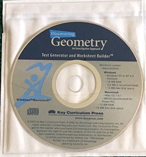 Discovering Geometry Key Curriculum Press Answers Volume PDF