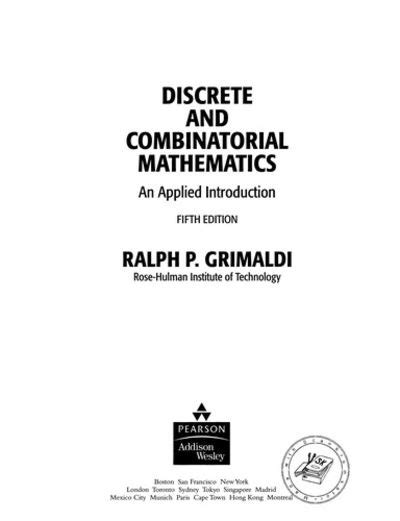 Discrete And Combinatorial Mathematics Grimaldi Solutions Doc