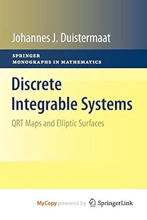 Discrete Integrable Systems QRT Maps and Elliptic Surfaces PDF