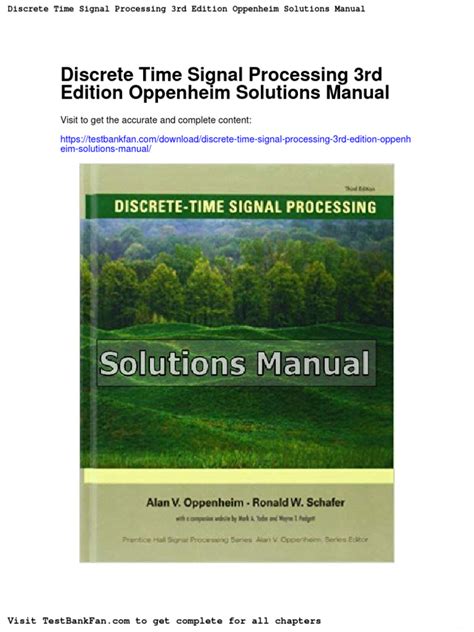 Discrete Time Signal Processing Oppenheim Pdf Solution Manual Kindle Editon