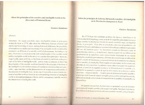 Disertación Inaugural De la forma y de los principios del mundo sensible y del mundo inteligible Spanish Edition Epub