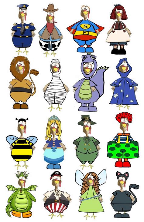 Disguise A Turkey Printable Outfits