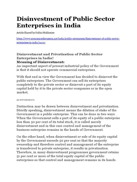 Disinvestment of Public Sector Enterprises in India Epub