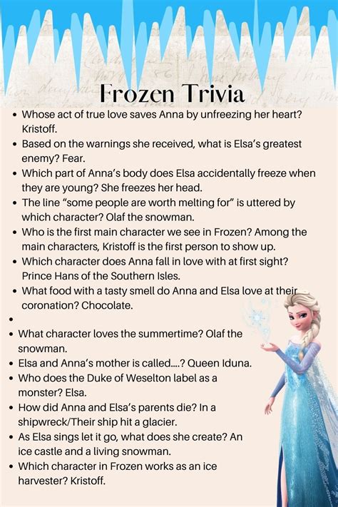 Disney Frozen Questions And Answers Doc