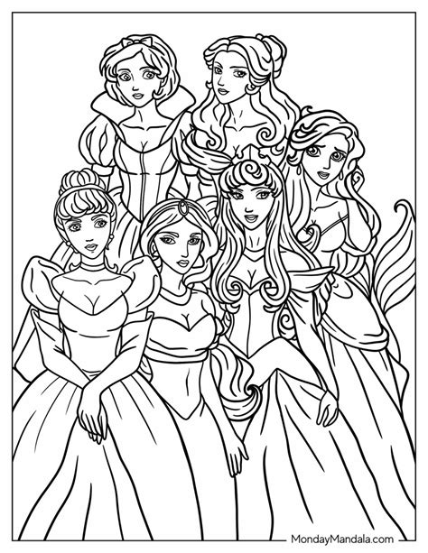 Disney Princess Colouring Pages Printable