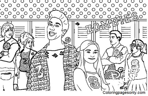 Disney Zombies Coloring Pages Printable