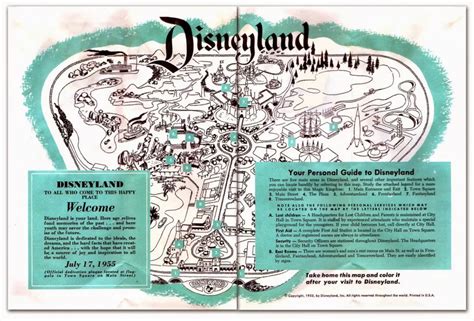 Disneyland 1955 Map: A Glimpse into the Past