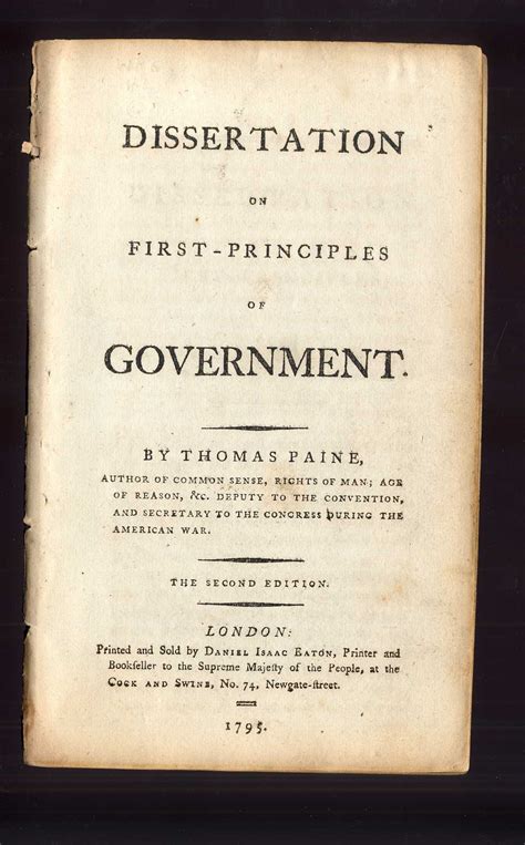 Dissertations On First Principles Of Government Reader