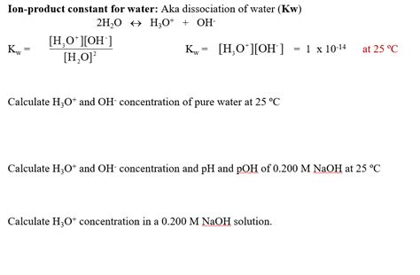 Dissociation of Water: Exploring the 1.8 x 10^-16 Ion Product