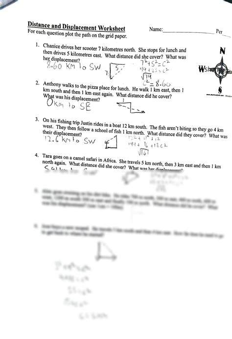 Distance And Displacement Answer Key PDF