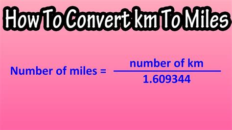 Distance Conversion Simplified: Equation for Converting Kilometers to Miles