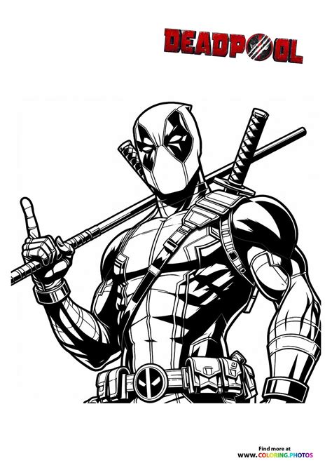 Dive into a World of Action and Humor with Our Deadpool Coloring Collection