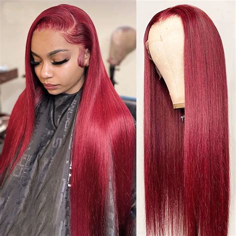 Dive into the Allure of Radiant Red Lace Front Human Wigs