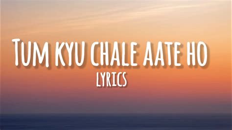 Dive into the Heartfelt Melody: "Tum Kyuu Chale Aate Ho" Lyrics