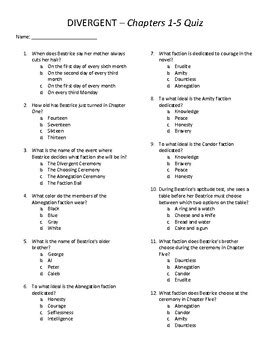 Divergent Answer Key Reader