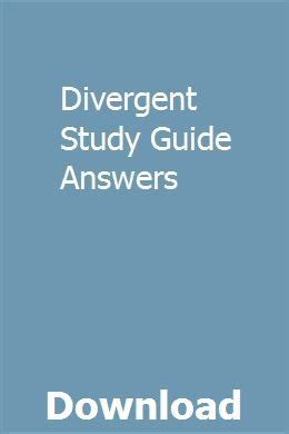 Divergent Study Guide Questions Answer Doc