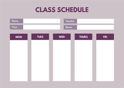 Diverse Class Schedule: